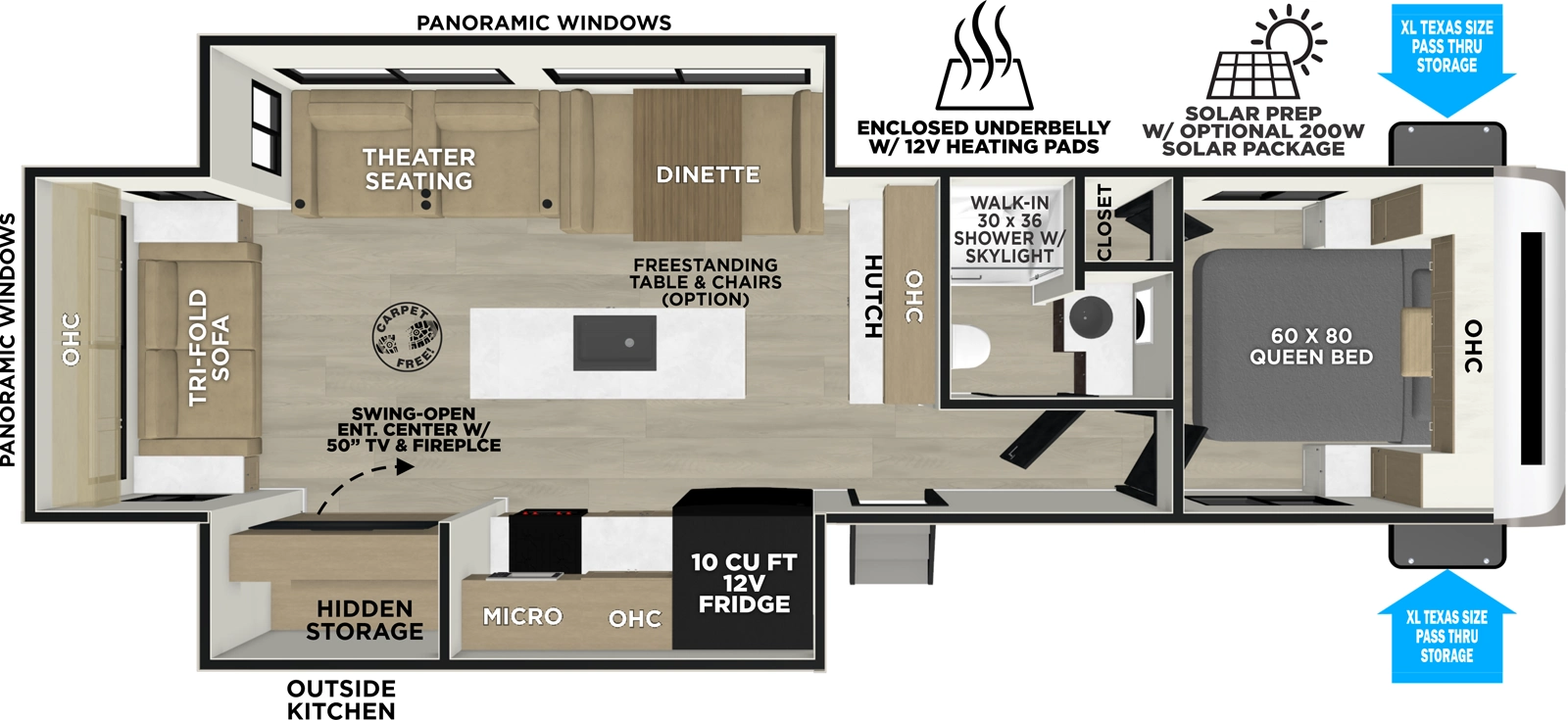 Hemisphere Travel Trailers 273RL - DSO Floorplan